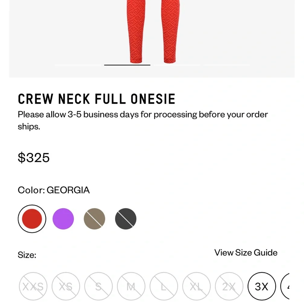 Fendi X Skims crew neck full onsie NWT - XXS Georgia - Picture 5 of 7
